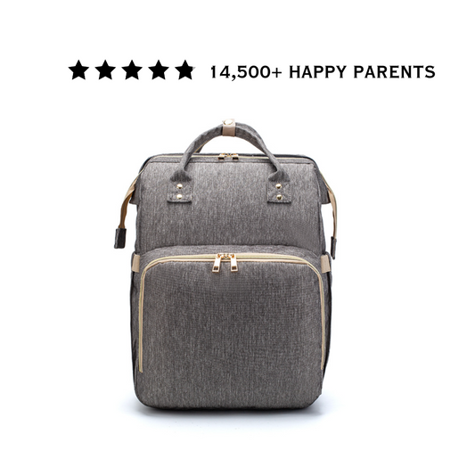 Portable Baby Haven: Diaper Bag Backpack with Built-In Bed & Charging Port!