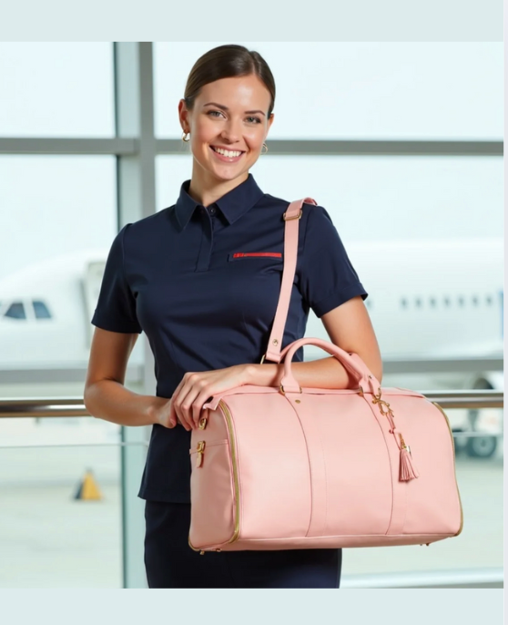 Nomadic Luxe Carry-On Bag with Wheels ~ Pink